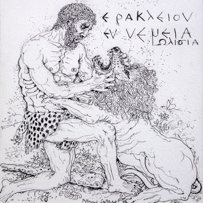 Immagine di Eracle strozza il leone di Nemea