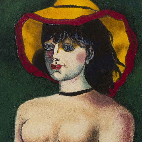 Immagine di Donna con cappello giallo