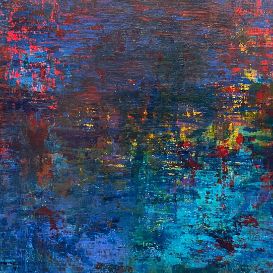 Immagine di Tra il cielo ed il mare - Quadro moderno astratto
