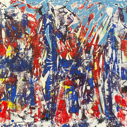 Immagine di Gioco di luce tra rosso e blu