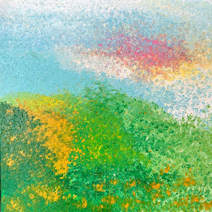 Immagine di Paesaggio con fiori gialli