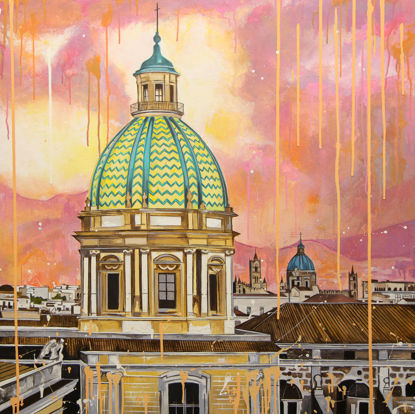 Immagine di Tramonto sulla cupola della Chiesa dei Padri Teatini