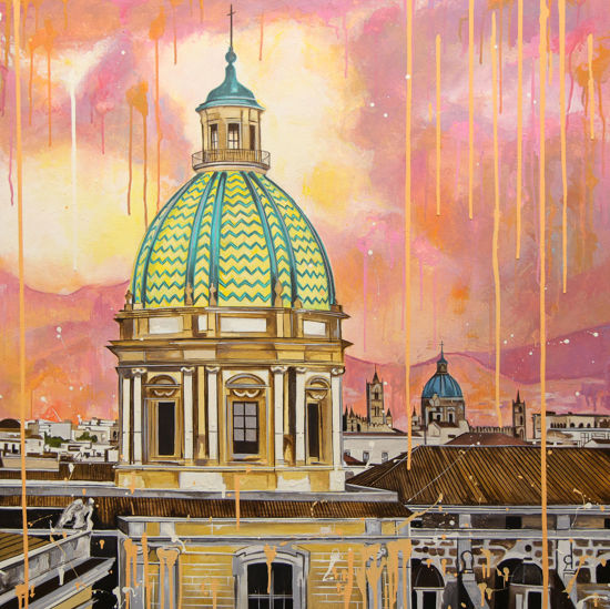 Immagine di Tramonto sulla cupola della Chiesa dei Padri Teatini